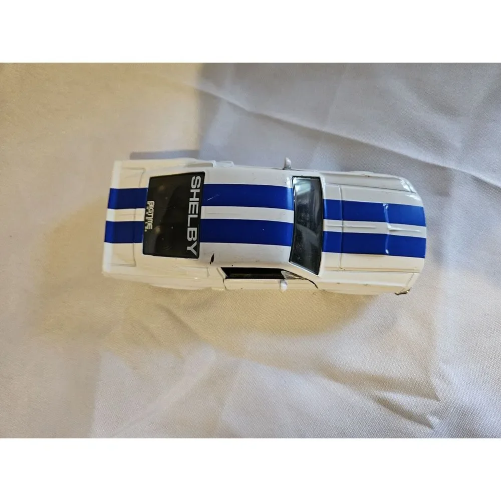 JADA BIGTIME MUSCLE  1967 FORD SHELBY‎ GT500 White Blue 1/32 SCALE DIE CAST